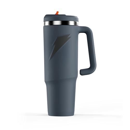 Image of Gatorade Crossover Stainless Steel Tumbler Water Bottle, Graphite, Double-Wall Insulation, 36 fl oz