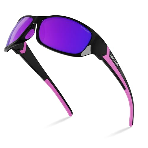 DEAFRAIN Polarized Sports Sunglasses for Men Women Driving Fishing Cycling