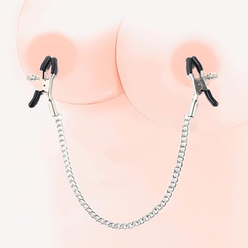 Nippelklemmen mit Ketten Nippelkette Nippelringe aus Edelstahl für Frauen Sex Extreme Nippelklemmen SM Sexspielzeug