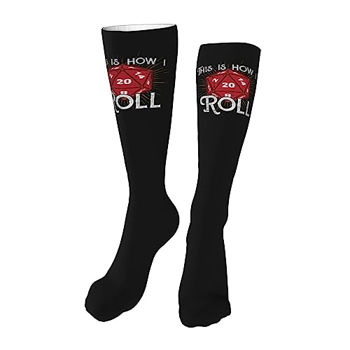 Vintage This Is How I Roll Knee High Socks For Women Long Tube Socks Athletic Compression Socks Unisex High Socks Girls