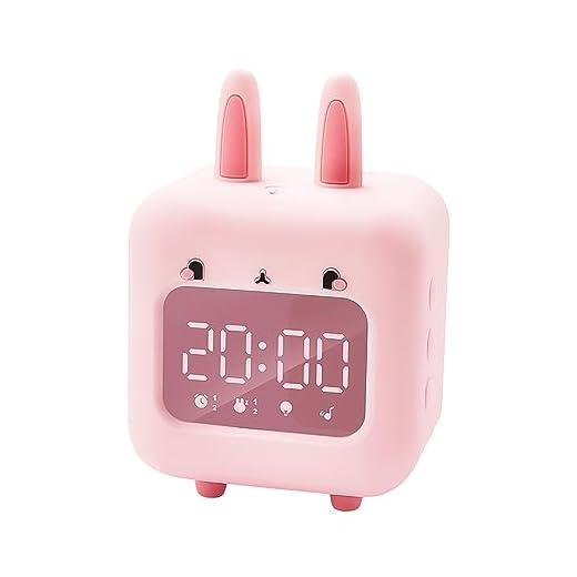Bunny Alarm Clock, OK to Wake Alarm Clock for Kids, Loud Alarm Clock for Heavy Sleepers, Digital Alarm Clocks for Bedrooms with Timing Night Light,Boys Girls Birthday Gifts