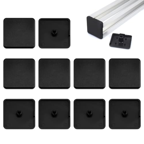 10 Pezzi Tappi Terminali Profilo Neri in Alluminio per Profili 40x40mm, Tappi Copertura Alluminio, Copertura per Protezione e Estetici, Facile Installazione Senza Strumenti, Ideali per Costruzione