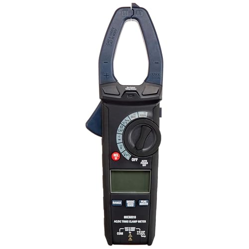 Amazon Basics Klemmmessgerät, 600 A AC/DC, True RMS, NCV, Taschenlampe, 6.000 Counts, Schwarz