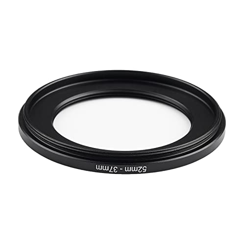 Image of 52mm to 37mm Step-Down Ring Filter Adapter,for All Brands UV ND CPL, Metal Ring Step-Down Rings Adapter Filter (52mm-37mm)