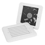 Ventilador de refrigeración impermeable para autocaravanas con rejilla de protección integrada, filtro de insectos, circulación de aire efectiva, color blanco, 12 V, cubierta de ventilación duradera
