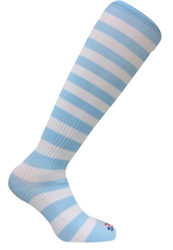 Image of Baby Shower Maternity and Vein Support Graduated Compression Recovery Socks, Sky /White, Medium - CSN7011