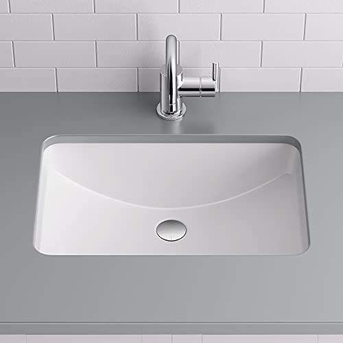 Miseno MNO1812RU Cafe 21" X 15" Undermount Bathroom Sink with Overflow (Mounting Clips Included) - Bright White by Miseno - Image 2