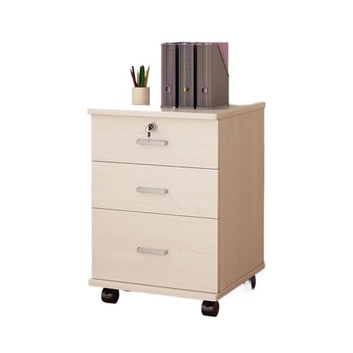 FZL02068LM Carpeta Gabinete bajo con cajón Archivador Gabinete de Almacenamiento de Archivos Gabinete de Archivo de Oficina móvil con Bloqueo Simple Carpetas de Archivos(Beige)