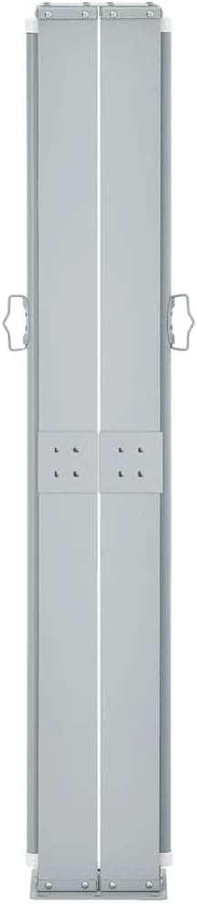 Retractable Side Awning Cream UV-Proof Outdoor Privacy Screen 66.9"x393.7" with Mounting Accessories and Posts for Patio Garden Balcony