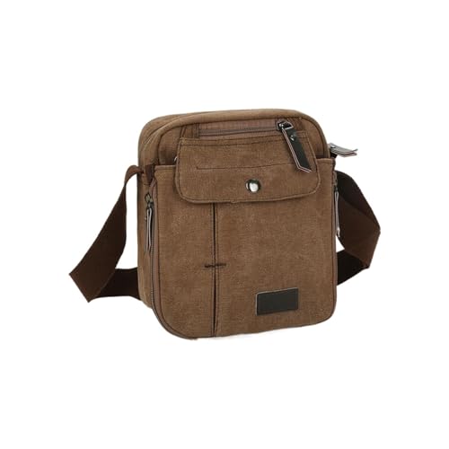Makramee Taschen Männer Kausalen Multifunktionale Leinwand Messenger Handtasche Outdoor Schulter Sling Tasche Reisetasche Nordlicht Taschen (Coffee, One Size)