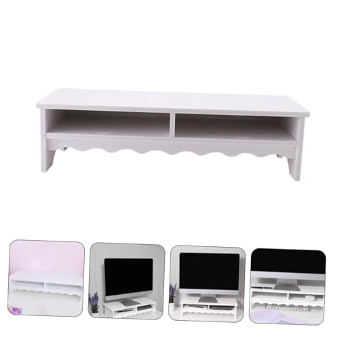 Support de moniteur blanc réhausseur double niveau pour bureau - 6