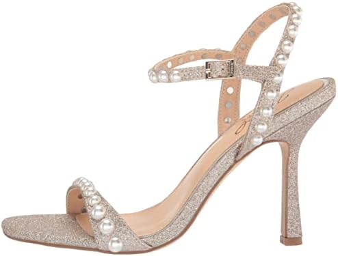 Jewel Badgley Mischka womens Damaris Heeled Sandal, Gold Glitter, 5.5 US | Image 7