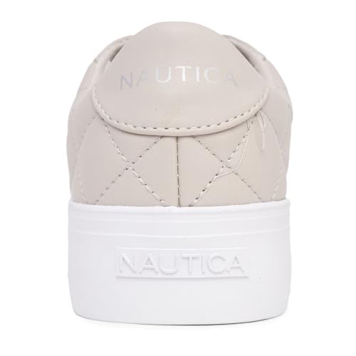 Image of Nautica Platform Sneakers for Womens Fashion Trendy Shoes White Casual Sneaker Thick Sole Everyday Walking Shoes