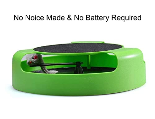 Image of Pets Empire Cat Interactive Toys with a Running Mice and a Scratching Pad,Catch The Mouse,Cat Scratcher Catnip Toy,Green