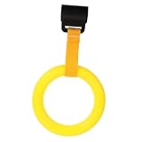 ERINGOGO Babybett Zugring Babysicherheitsring aus Robustem Kunststoff Gelb Lauflernhilfe Kinderbett Haltering für Krippe und Laufstall zum Hochziehen und Armtraining