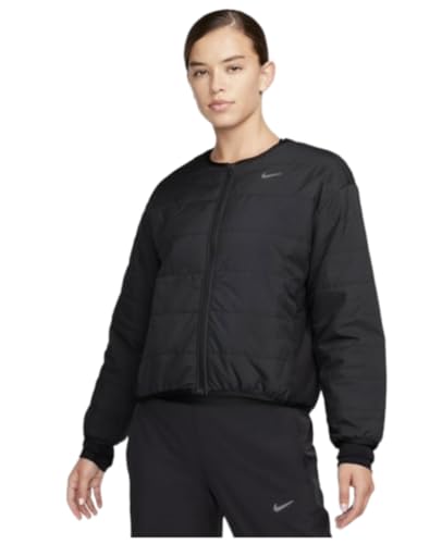 Nike Therma-FIT Swift Synthetic Fill Women's Running Loose Fit Jacket Black (US, Alpha, Medium, Regular, Regular, Black)