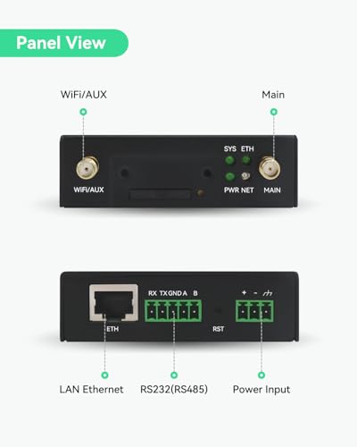 Image of LINOVISION Industrial Global 4G LTE Cellular Router with Pre-Loaded Data Plan - 60GB 365 Days, Virtual SIM Router Supports Plug-n-Play, RS232 /RS485, MQTT, Global Coverage and Pay as You Go