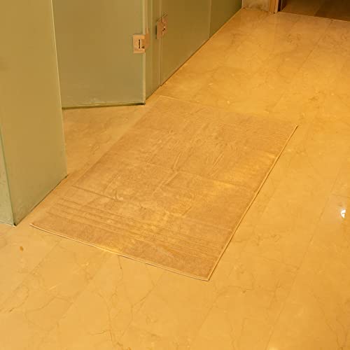 Mosobam 1000 Gsm Hotel Luxury Bamboo Viscose-Cotton, Xl Bath Mats 28X44, Light Taupe, Set Of 2, Oversized Bath Rugs #TOP1