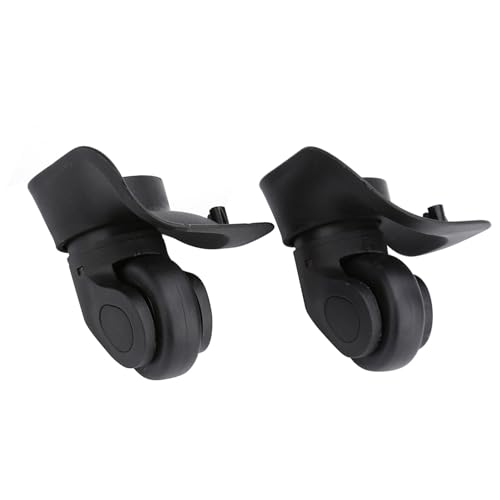 Lixada Ruedas de Repuesto para Equipaje, Ruedas Giratorias de Goma, Freno de Bloqueo Suave, Silencioso y Resistente para Equipos y Muebles Pequeños, 2 Piezas