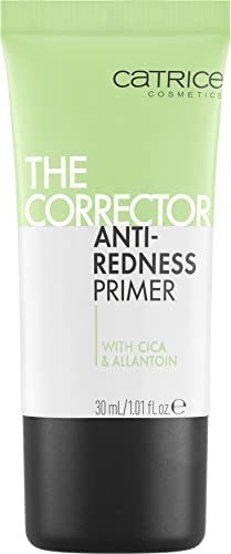 Catrice Cosmetics The Corrector Anti-Redness Primer anti-rougeurs, longue durée, protecteur, resserrement des pores, calmant (30ml)