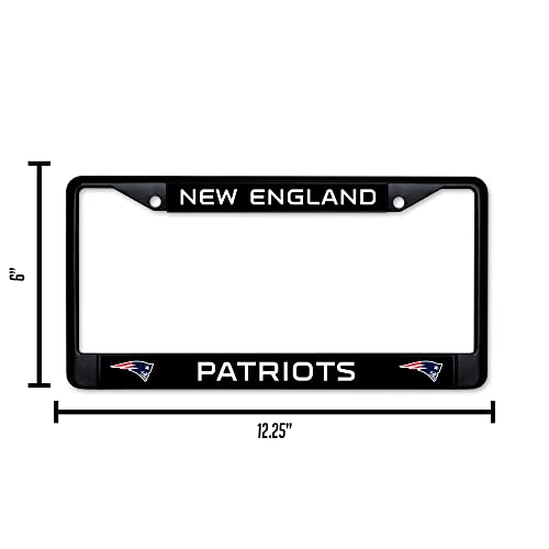 Rico Industries NFL New England Patriots Standard Chrome License Plate Frame 6 x 12.25-" — view 6
