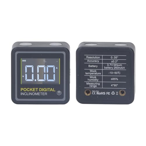 Inclinómetro digital de bolsillo Cosiki con luz y base magnética miniatura 3
