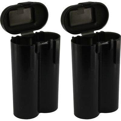 2 Black 18650 & CR123A 2 Battery Holder Storage Case for 18650 Batteries