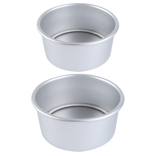 Hemobllo 2 Runde Runde Antihaft Kuchenformen mit Herausnehmbarem Metallboden 6 und 8 Zoll Anodisierte Backform für Mikrowellen und Ofen Abnehmbare Hebebodenform für Zuhause und Konditorei