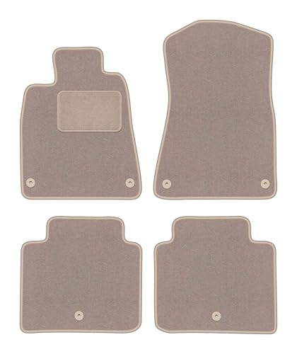 Tapis de voiture pour Lexus GS III berline 2005-2012 velours beige 4 pièces