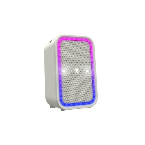 Image of Skullcandy Stomp Bluetooth Speaker – IPX7 Waterproof Wireless Portable Speaker, with LED Lightshow & Strobe Modes, 12 Hour Battery, Multi-Link, & USB-C & USB-A Output Charging (Stomp, Bone)