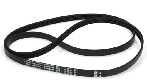 Courroie Poly-V Élastique 1255J5 EL, 5 Stries, 1255mm, Noire, pour Lave-linge, Transmission Moteur-Tambour