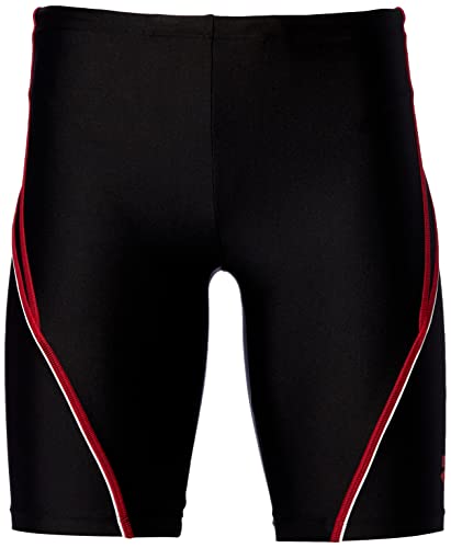 【Amazon.co.jp限定】 arena(アリーナ) 競泳水着 フィットネス用 メンズ ORロングボックス ブラック×レッド(BKRD) Oサイズ ORIAZ6304のサムネイル