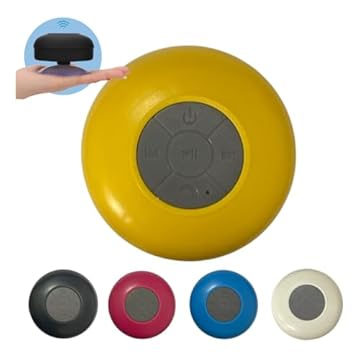 Mini Caixa de Som Bluetooth Portátil à Prova D'água 3W Recarregável com Ventosa para Banheiro Chuveiro Praia Alcance 10m Bivolt