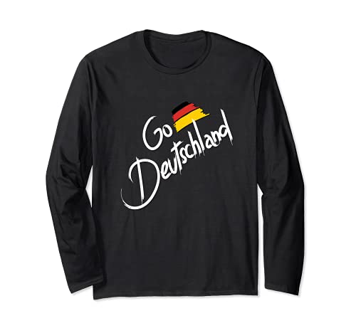 Flag Germany Long Sleeve T-Shirt, Black