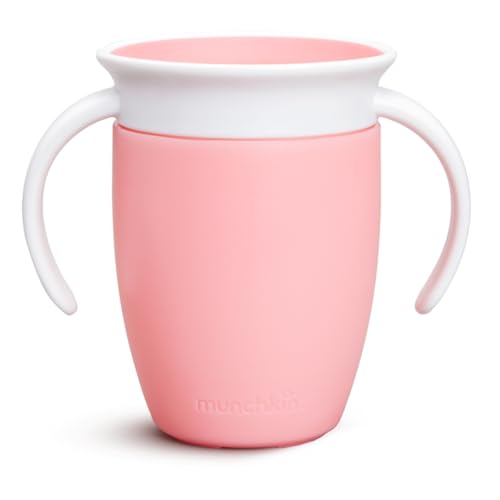 Image of Munchkin Miracle Drip Cup 360 with Handles and Lid 200 ml - Pink