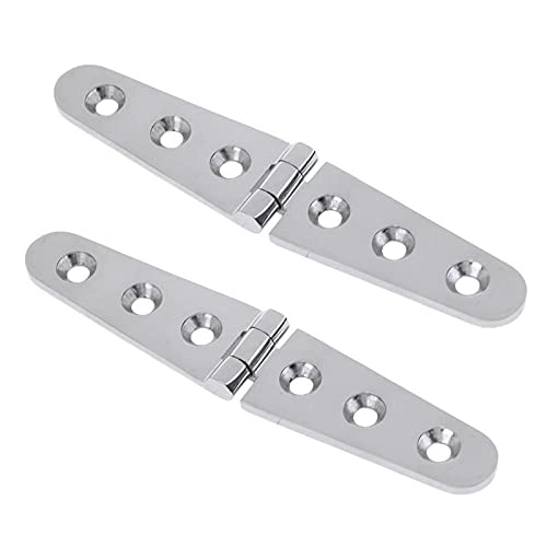 Jt-Hlm Marine Strap Hinges Pair Of 316 Stainless Steel 6'' X 1" Cast Strap Deck Hinge For Boat Hardware #TOP21