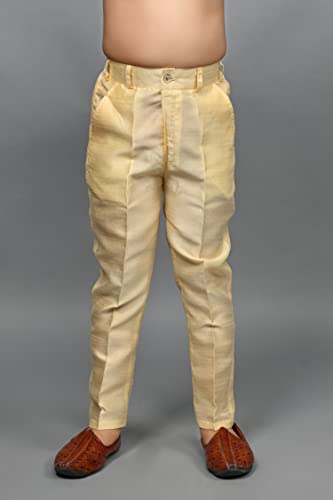 AHHAAAA Kids Ethnic Silk Blend Sequin Print Indo-Western Sherwani Set For Boys