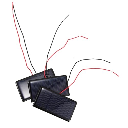 KICHOUSE 3pcs DIY Solar Cells Kit USB Cable Mini Solar Panel Module 5v 60ma for Outdoor Charging