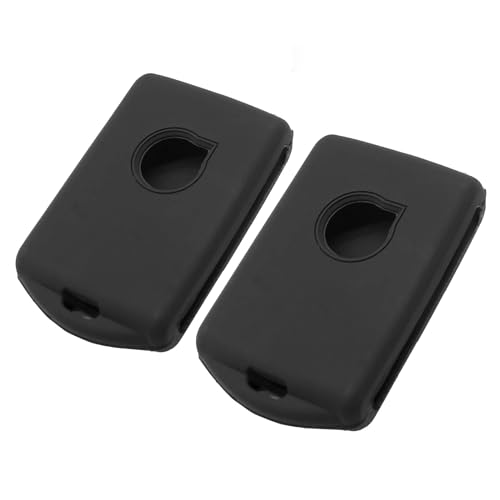 EYANBIS Silicone Key Fob Cover Fit for Volvo XC60 XC90 S90 V90 XC40 S60 V60 Polestar 2 3 Smart Key Fob | Car Accessories | Remote Key Protection Case - Black & Black