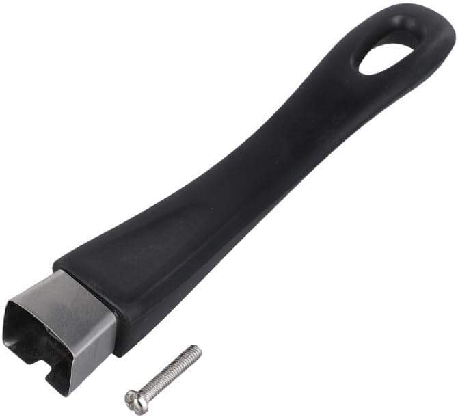 Bakelite Pan Handle Replacement for Pots and Saucepans, Heat Resistant Ergonomic Kitchen Cookware Tool with Mounting Screw, Black, 6.88 Inch