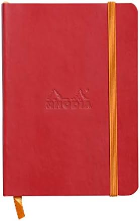 RHODIA 117510C - Purple Flexible Notebook - 19x25 cm - Lined - 160 pages - Clairefontaine Ivory Paper 90 g/m - Bookmark, Elastic Closure - Faux Leather Cover - Rhodiarama Collection