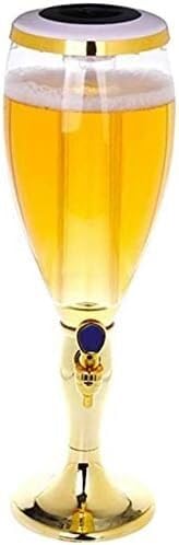 JYBNBBE Beer Tower Dispenser, Drink Dispenser Drinks Dispenser for Parties Buffet Drink Machine Beverage Dispenser Beer Tower Dispenser Draft Beer Tower For Parties And,Silver-3L (Gold 2L)