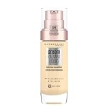 Maybelline New York Dream Radiant Liquid Tono 10 Ivory Base De Maquillaje Hidratante Con Ácido Hialurónico Y Cólageno, Para Pieles De Tono Claro - 30Ml