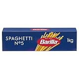 Barilla Pasta Klassische Spaghetti n.5 aus hochwertigem Hartweizen immer al dente, (1 x 1 kg)