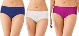 Bali Women's Comfort Revolution Hipster Panty 3-Pack, SHOWTIME FUCS/WH/BL COBALT SW, 6/7