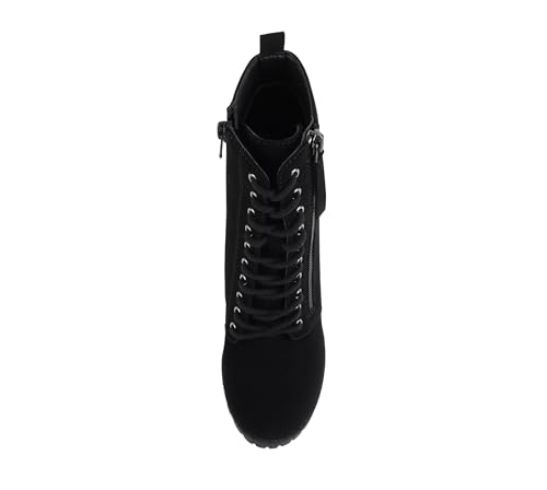 Image of Soda Women's Malia Faux Lace Up Chunky Lug Sole Combat Boot