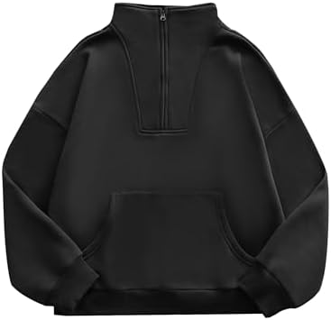 Caracilia Women Hoodies Oversized Sweatshirts Fleece Sweaters Long Sleeve Shirts Cute Loose Y2K Clothes Fall Pullover Top