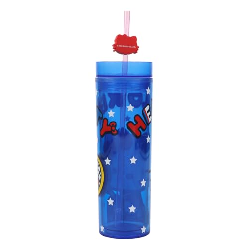Gobelet Hello Kitty en plastique bleu avec paille le cadeau idéal - 8