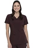 Dickies EDS Essentials Women Scrubs Top V-Neck DK615, M, Espresso