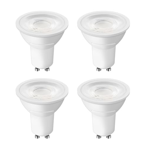 Lepro Bombilla LED GU10, Blanco Cálido 2700K, 6W Equivalente a 80W, Lámpara LED GU10 630 LM, Larga Duración y Bajo Consumo, NO Regulable, Ángulo de Haz de 38°, Paquete de 4